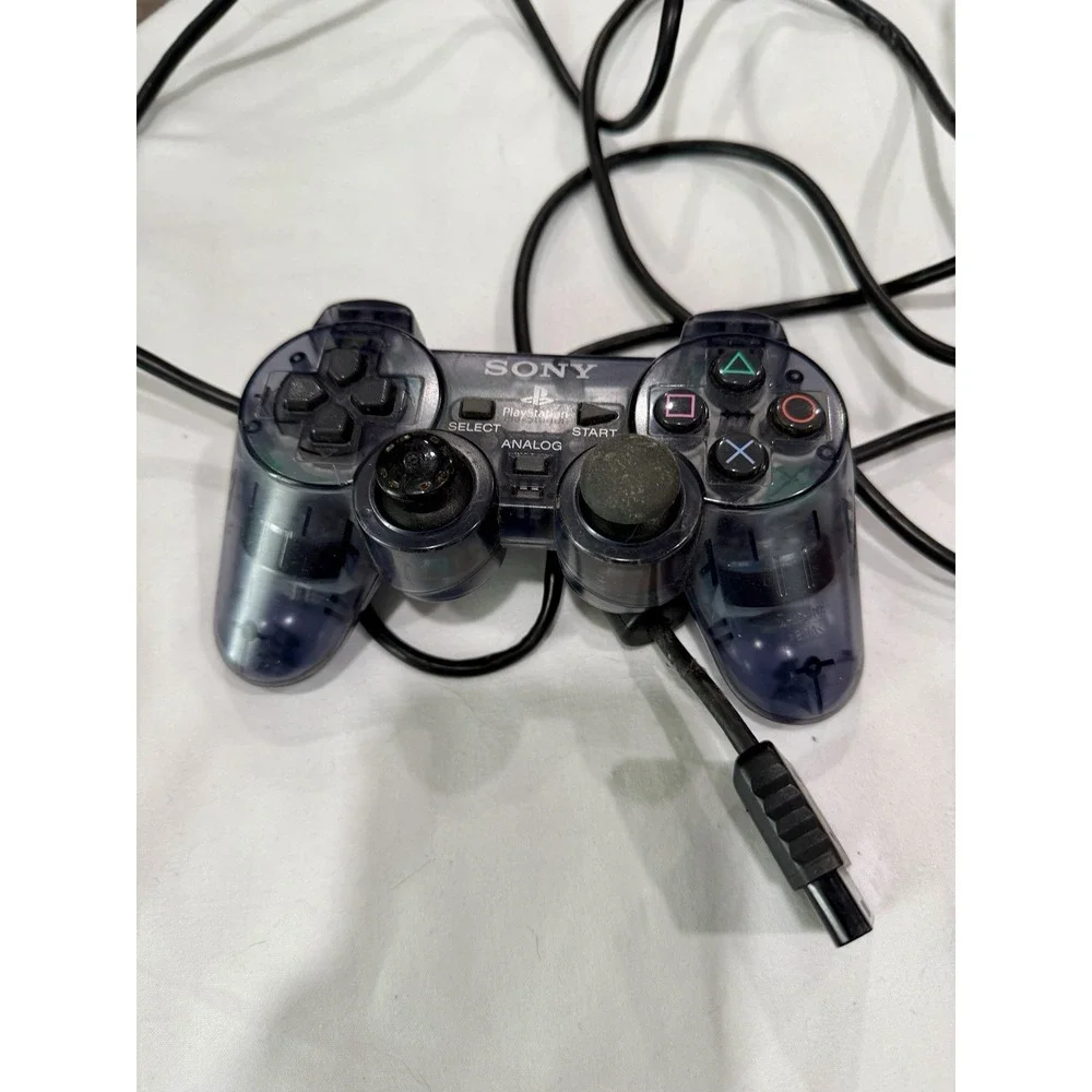 PlayStation 2 Controller PS2 DualShock‎ 2 Smoke Grey Clear Tested Cleaned